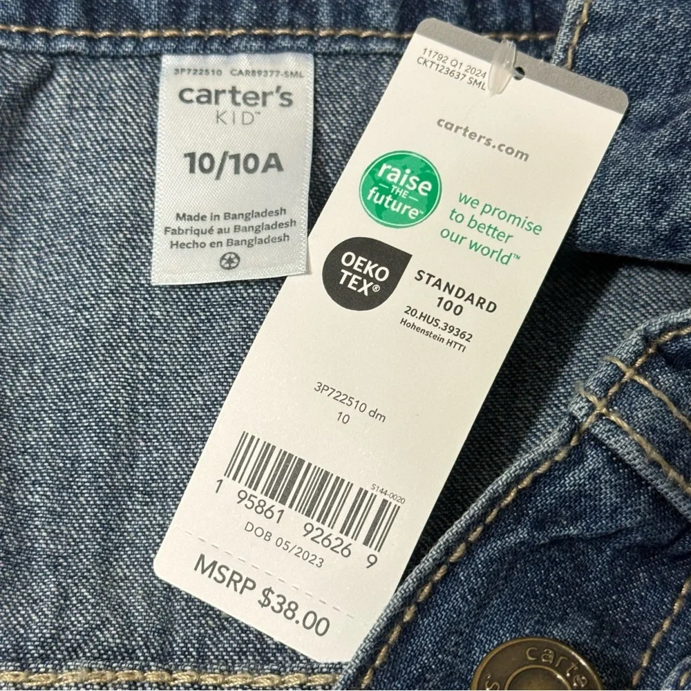 Carter’s Kid Denim Jacket Size 10/10A *New With Tags*